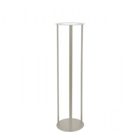 4031 - Sokkel Metaal Rond Ivoor  excl. windlicht - ⌀27.5 x 80 cm (1)